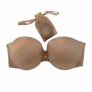 Victoria's Secret Praline So Obsessed Adds 1 1/2 Cups Push Up Strapless Bra 36B